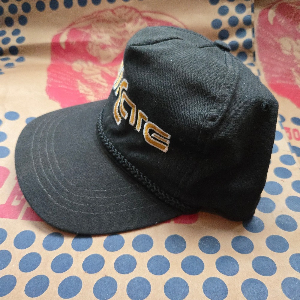 VTG Air Care Aviation Hat Yupoong Black OSFM Snapback Green Roper Trucker Cap - Picture 3 of 6